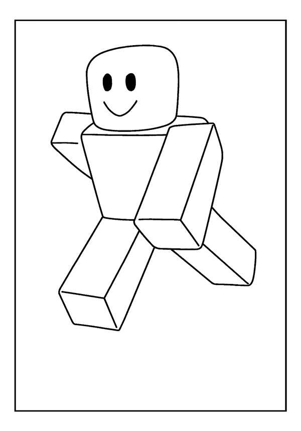 Dynamic Roblox Character Fun coloring sheet