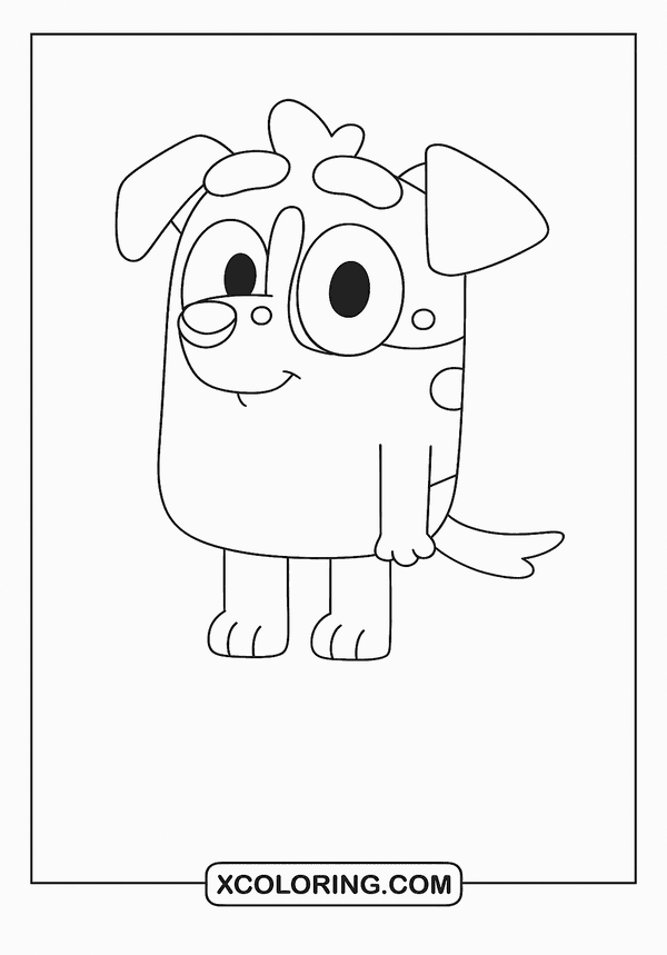 Easy Bluey Coloring Page For Kids coloring page