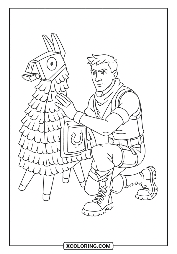 Fortnite Llama Found Today coloring page