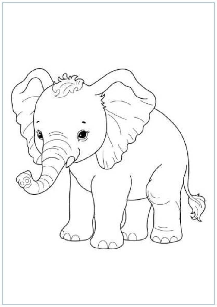free elephant coloring sheets coloring page