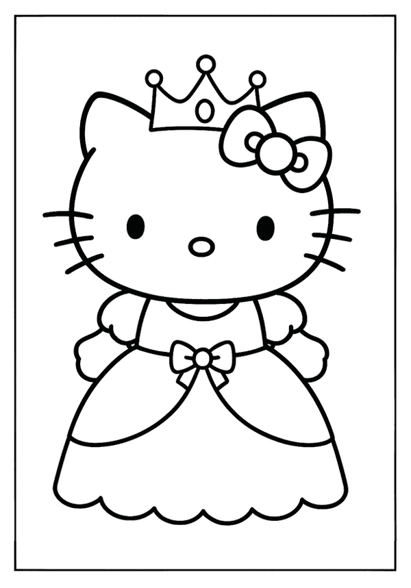 Hello Kitty Princess Coloring coloring page