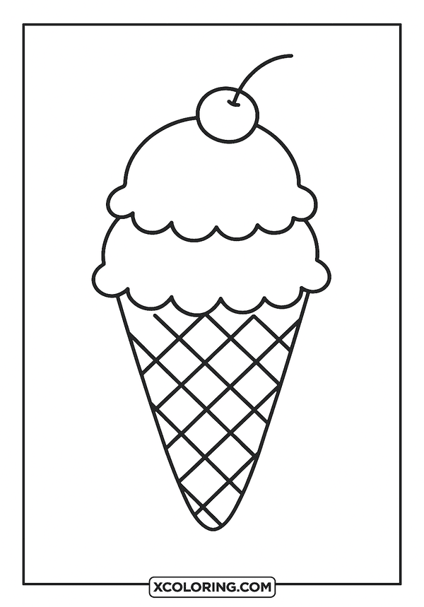 Ice Cream Cone Fun coloring page