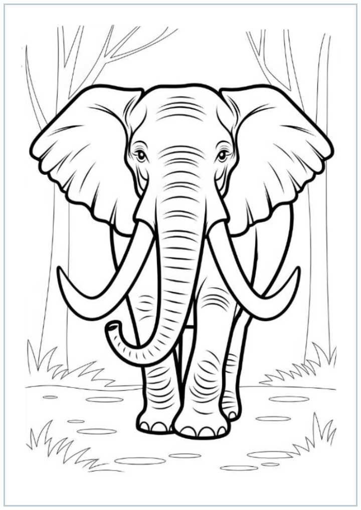 jumbo elephant coloring sheet coloring page