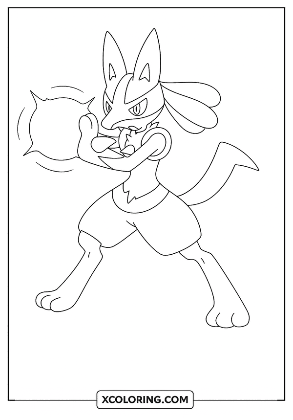 Mudkip Jumping in Puddle coloring sheet