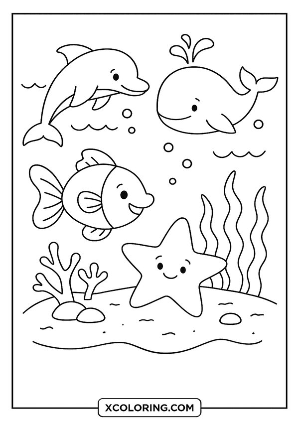 Ocean Coloring Adventure Kids coloring page