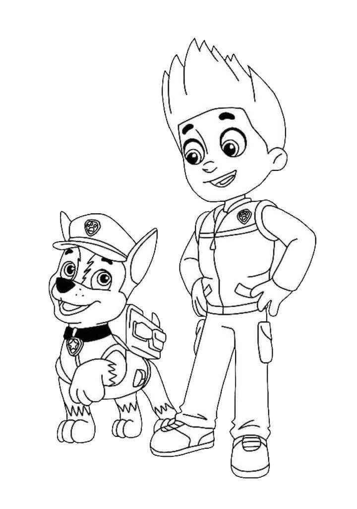 paw patrol coloring images coloring page