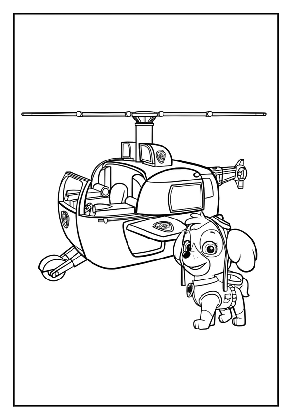 Paw Patrol Sky Mission coloring page