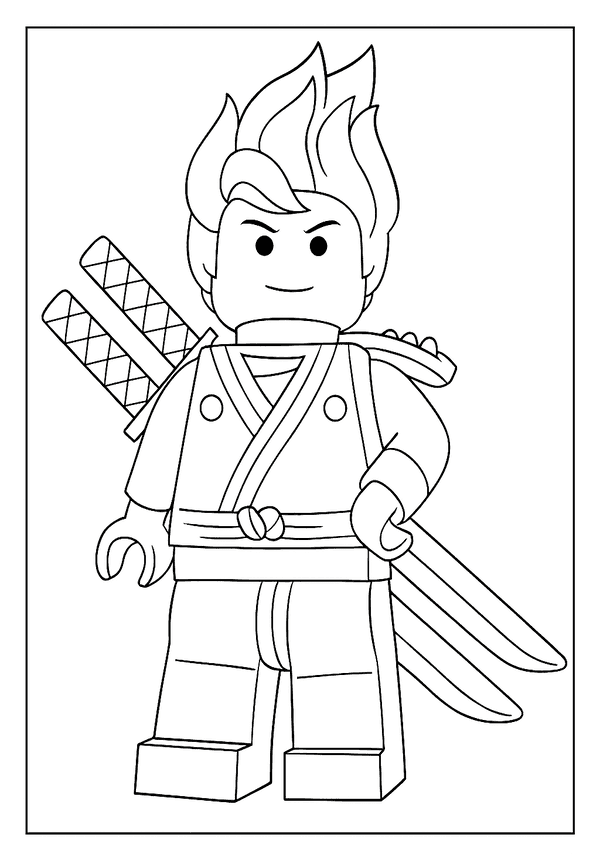 Printable Playful LEGO Ninja Sheet Coloring Sheet