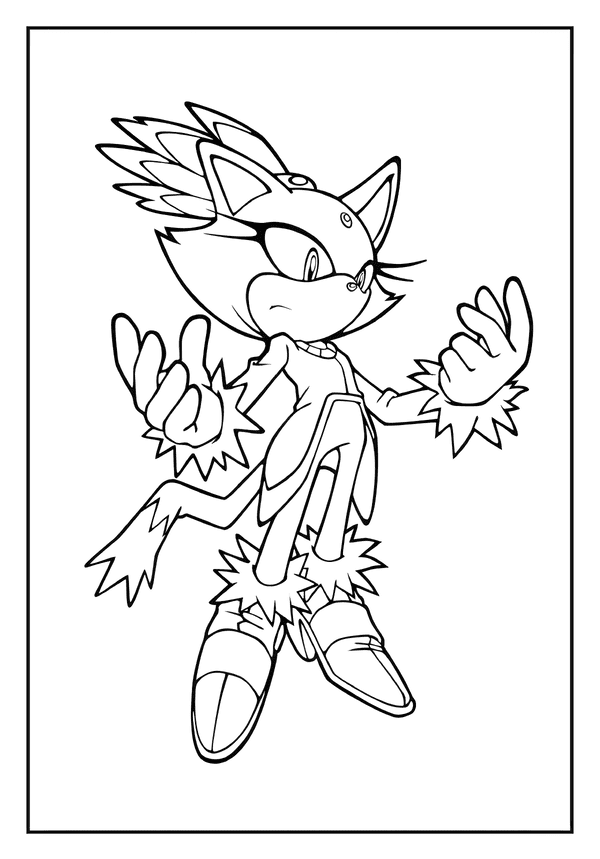 Printable Powerful Blaze Ready Action Coloring Sheet