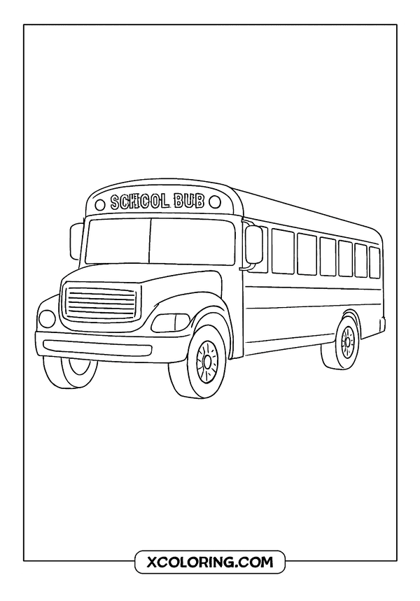 School Bus Coloring Sheet coloring sheet