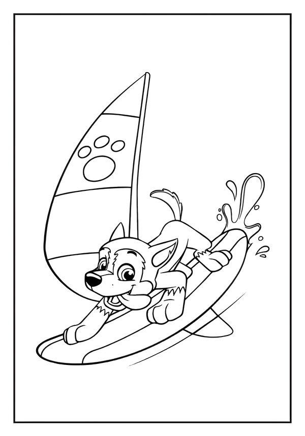 Sea Adventure With Zuma coloring page