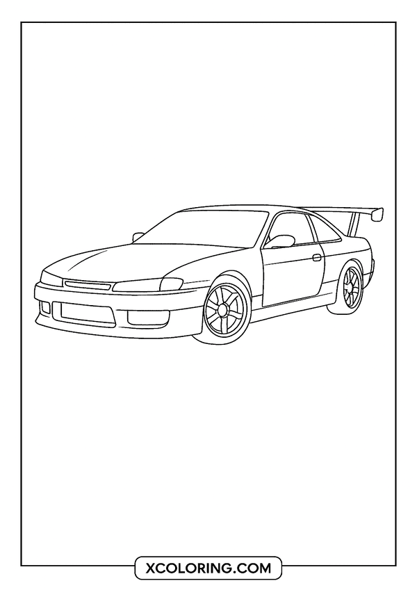 Speedy Drift Car Sketch coloring page