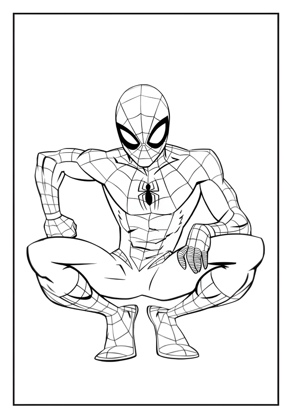 Spider-Man in Action coloring sheet