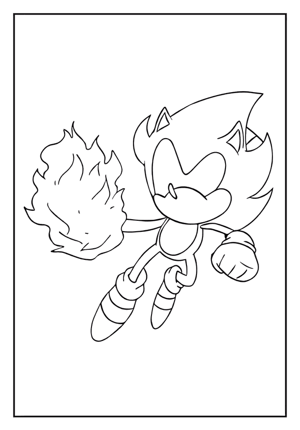 Super Sonic Energy Blast coloring page