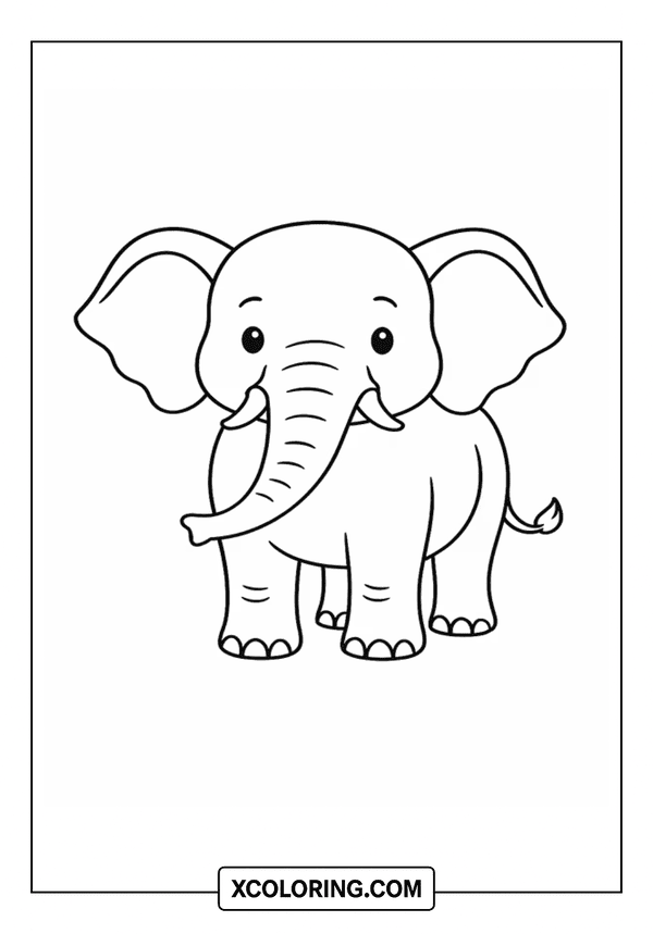 Sweet Elephant Art Coloring coloring sheet