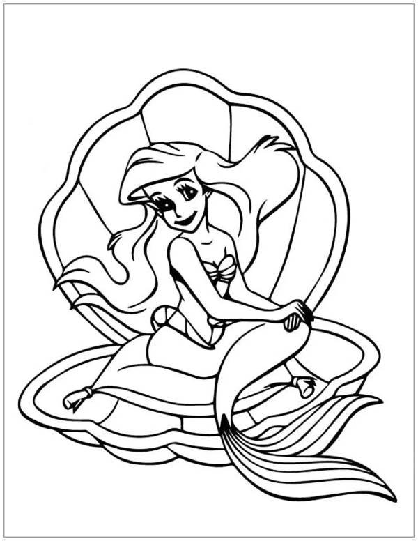 Whimsical Mermaid Art Coloring Page coloring page