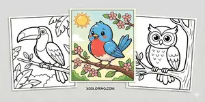  Thumbnail Bird Coloring Pages