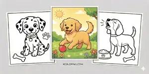  Thumbnail Dog Coloring Pages