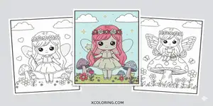  Thumbnail Fairy Coloring Pages