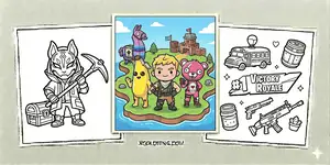  Thumbnail Fortnite Coloring Pages
