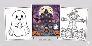  Thumbnail Halloween Coloring Pages