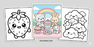 Kawaii Coloring Pages