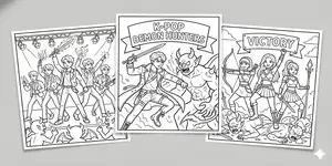  Thumbnail Kpop Demon Hunter Coloring Pages