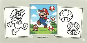 Thumbnail Mario Coloring Pages