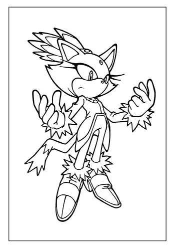 A powerful Blaze the Cat looking ready for action.