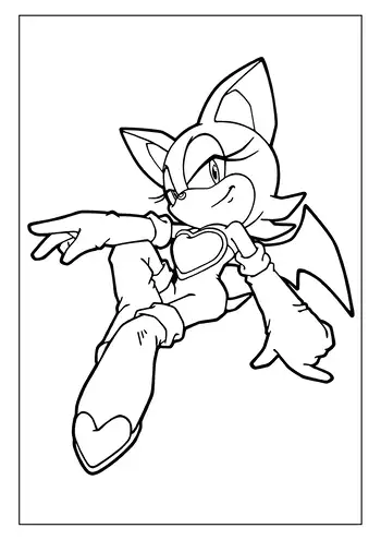 Rouge the Bat posing in her signature flirtatious style.