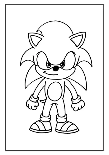 Sonic the Hedgehog standing with a confident look.