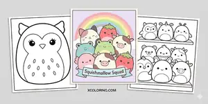  Thumbnail Squishmallow Coloring Pages