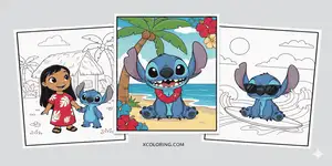 Stitch Coloring Pages