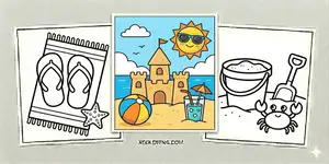  Thumbnail Summer Coloring Pages