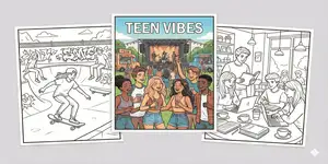 Teens Coloring Pages
